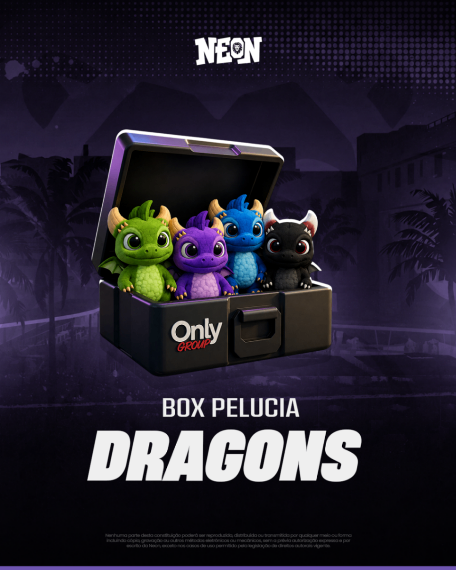 Box Pelúcias Dragons